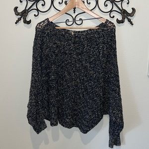 FREE PEOPLE KNIT SWEATER KNIT BALLOON SLEEVE SIZE LARGE
